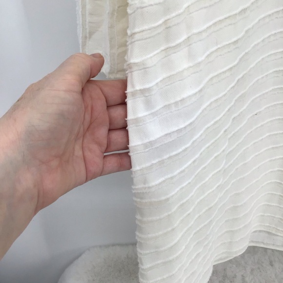 BCBGMaxAzaria Aidan Woven Bell Sleeve Dress Summer Beach Ivory Size Small - Picture 6 of 7